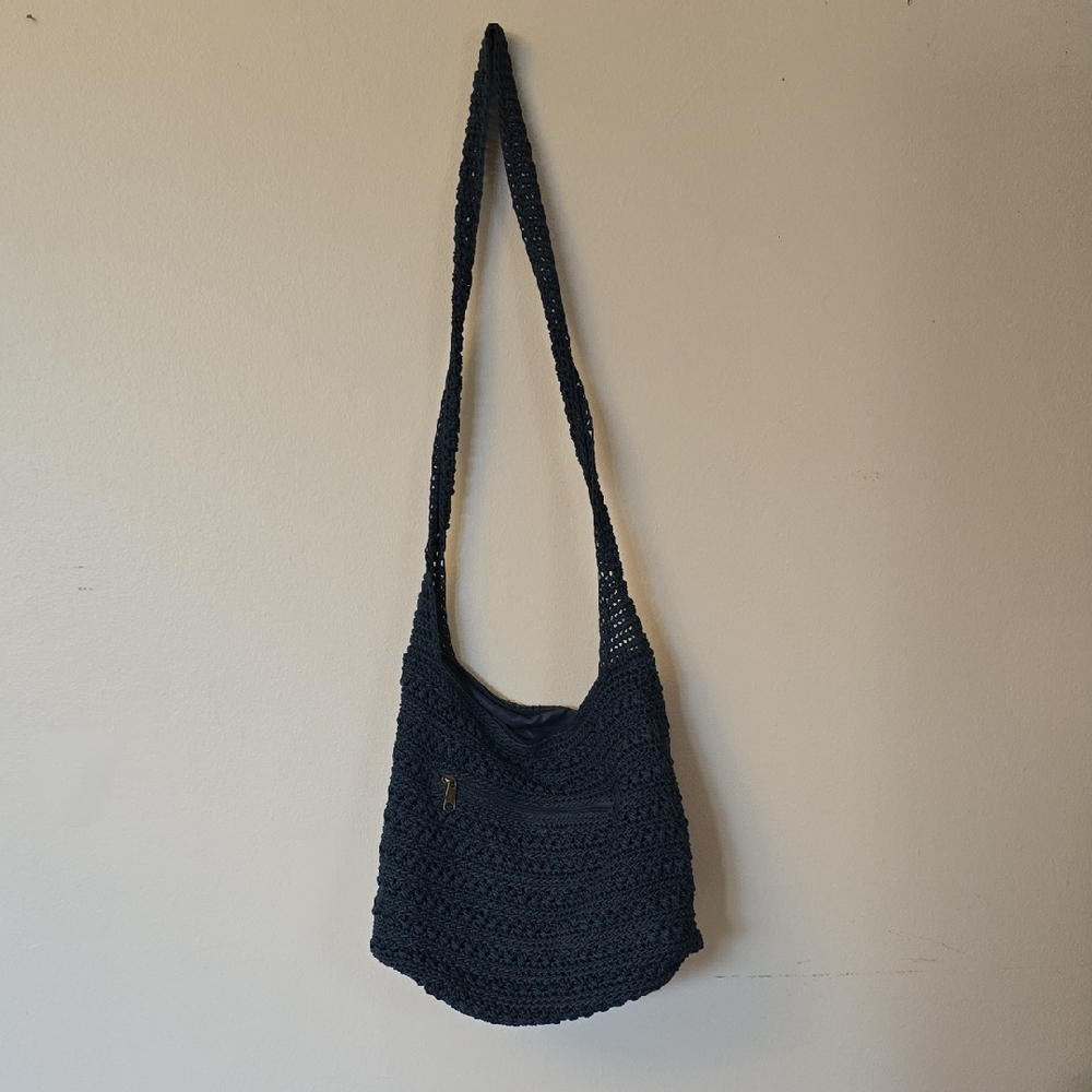 The Sak Blue Crochet Shoulder Bag